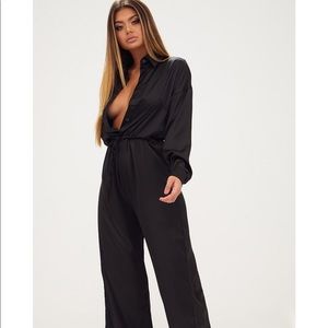 Kourtney Kardashian PLT Satin Jumpsuit